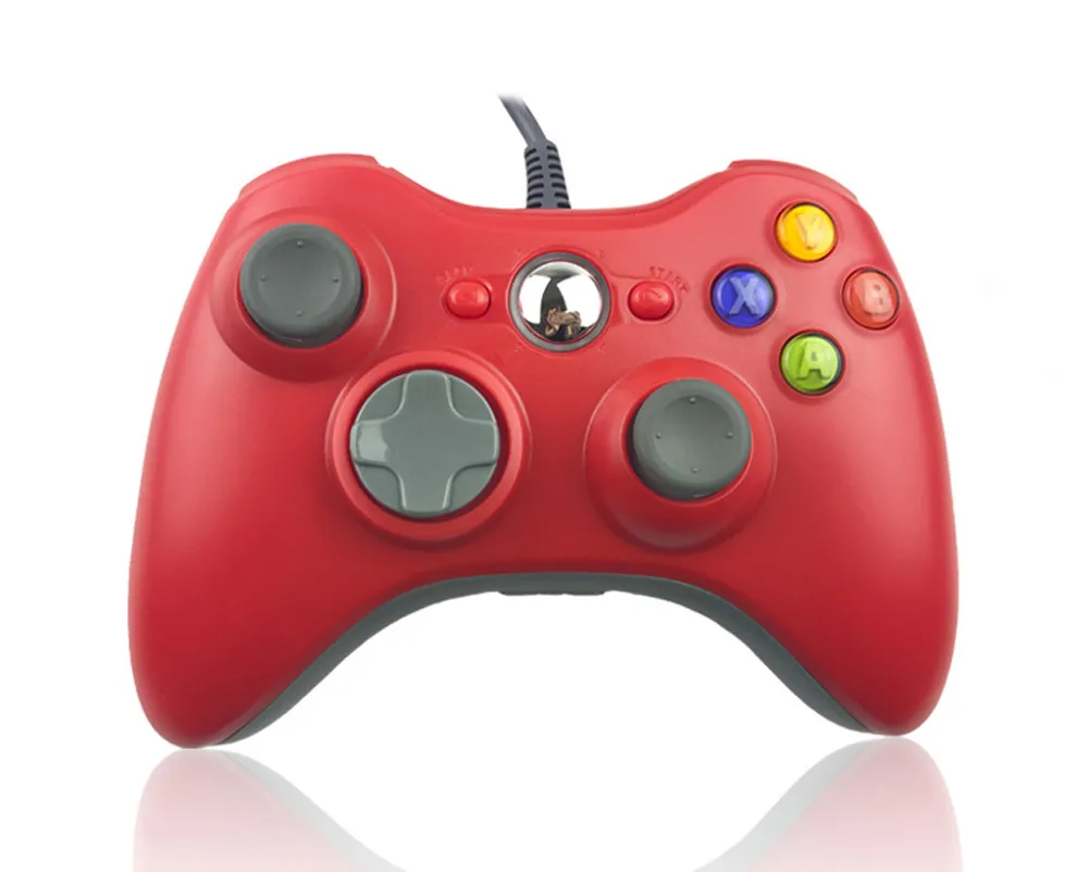 Геймпад windows 7. Геймпад Xbox 360 проводной. Геймпад Xbox красный. Геймпад проводной для Xbox 360 в красной упаковке. Проводной геймпад Xbox 360 синий.
